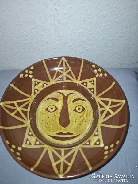 Borsody Ágnes kerámia zsűrizettt  nagy fali tál szép  állapotban eladó