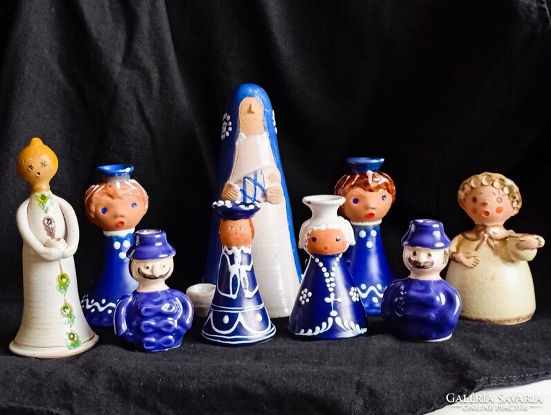 Magyar kerámia figurák liciten 9 darab egyben