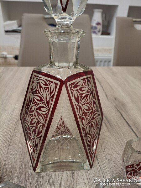 Kivételes Art Deco Karl Palda likőrös készlet – Hibátlan, 1930-as évek