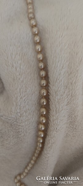 Opal Cultured Pearl Necklace Over 100 Years Old, 150 Beads