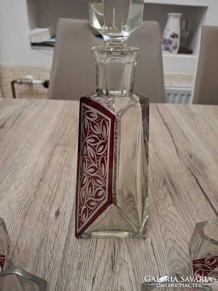 Kivételes Art Deco Karl Palda likőrös készlet – Hibátlan, 1930-as évek