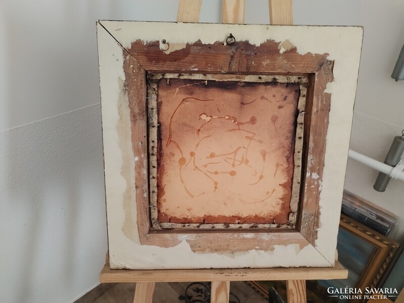Szép női portréfestmény (Pállya Celesztin?) 46x48 cm kerettel