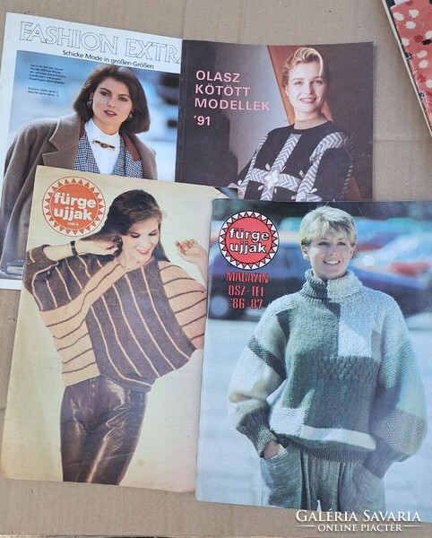 Retro divatmagazin gyűjtemény 1980-as évek – Burda, Ez a Divat, Fürge Ujjak 15 db