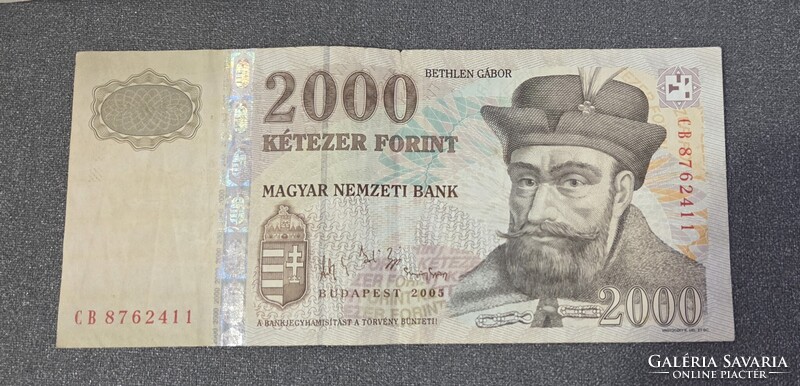 Bethlen 2000Ft  2005, CB magas sorszám
