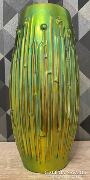HARMADIK ZSOLNAY AUKCIÓ!  Régi Zsolnay hatalmas díszváza! Hibátlan állapotban!