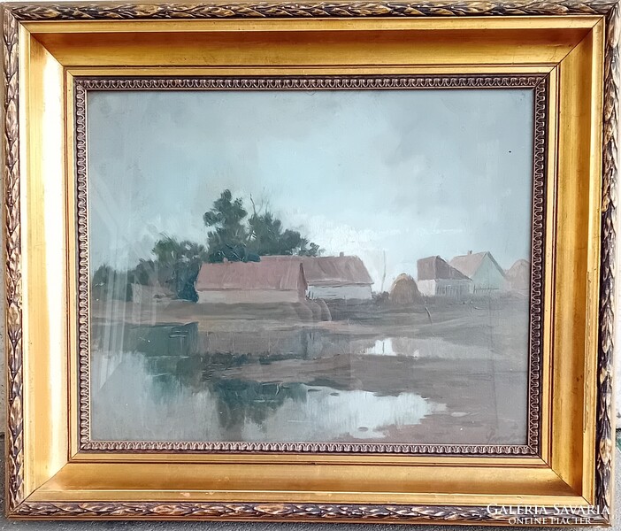Pintér József : Tanya  tájkép