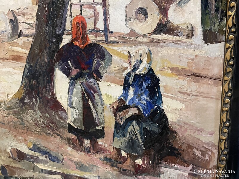 Tihanyi János Lajos - Pihenőben 938’...80x60cm +kerete