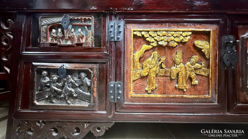 Antik kínai komód, buddhista, oltár, keleti, ázsiai, japán