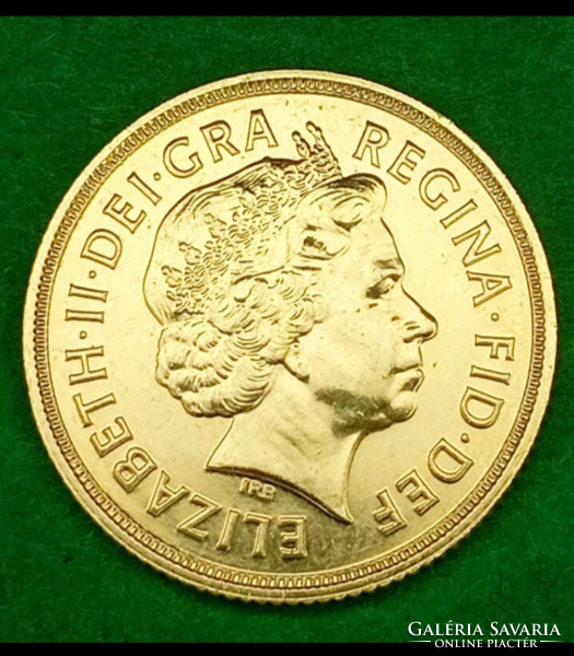 II. Erzsébet sovereign érme gyémánt jubileum arany /7,98 g ,917 finomságú /extra tartás  2012