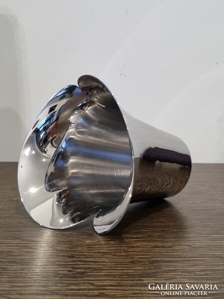 Georg Jensen dán design króm váza /Botanica collection/ 12 cm