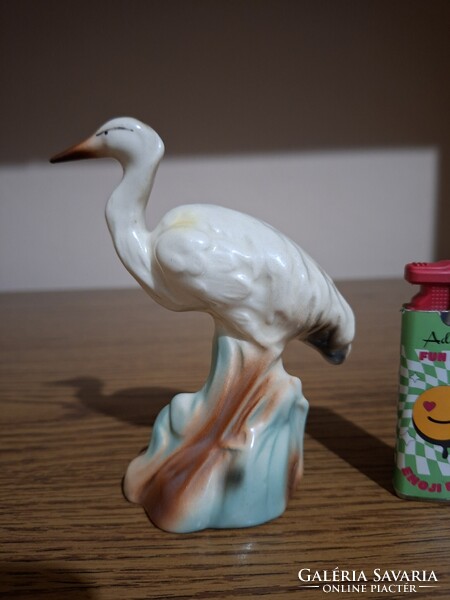 Porcelán madár, gólya. 12,7 cm. Hibátlan.
