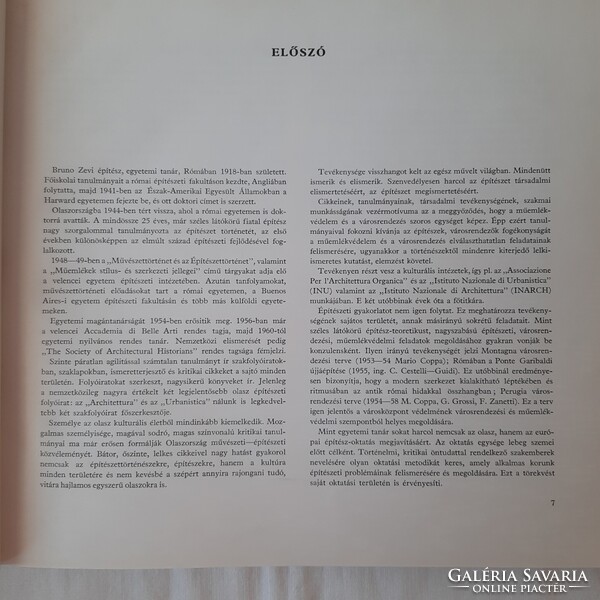 Bruno Zevi: Az építészet megismerése   Műszaki Könyvkiadó 1964.