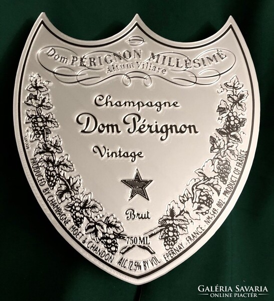 CHAMPAGNE CLUB - Dom Pérignon Champagne Címerpajzs – Háttérvilágításos reklámtábla