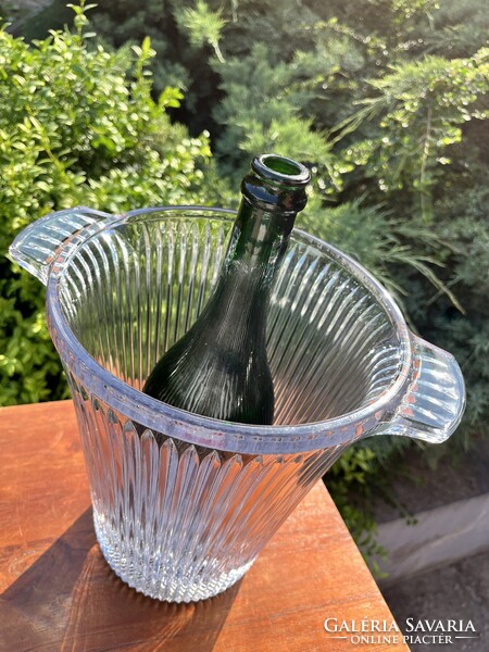 CHAMPAGNE CLUB - Mikasa Diamond Fire Ólomkristály Pezsgőhűtő / Virágváza – Japán Design, 1980'