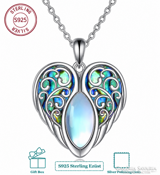 925 Sterling Ezüst Abalone Kagyló Szív Medál – Lélekkel Teli Elegáns Ékszer Nőknek