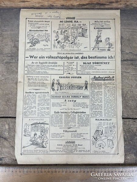 -AX498- Szabad Száj 1946 komplett teljes szám Király Dezső Rákosi karikatúra élclap újság