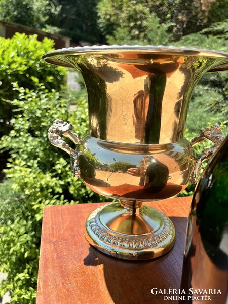 CHAMPAGNE CLUB - Sheridan Silver Co. Vintage Ezüstözött Pezsgő- és Borhűtő – USA, 1960-as évek