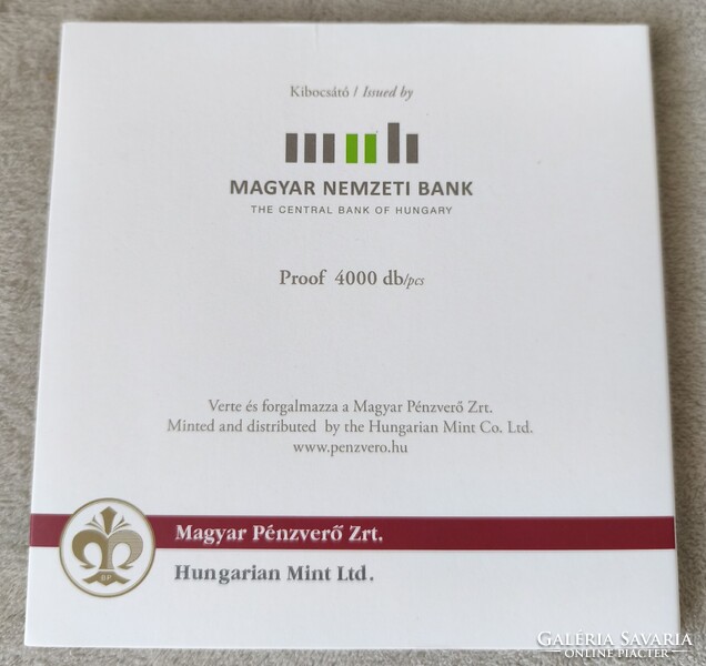 2012-es Dísztokos forgalmi sor Magyarország pénzérméi 4000 db Proof. Feliratok a Magyar Pénzérméken