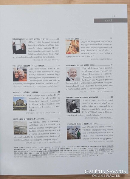 Óbudai Anziksz magazin 2017/18 tél Ternovszky Gepárdok hoki Gyémánt László Ardey Edina zsidó séta