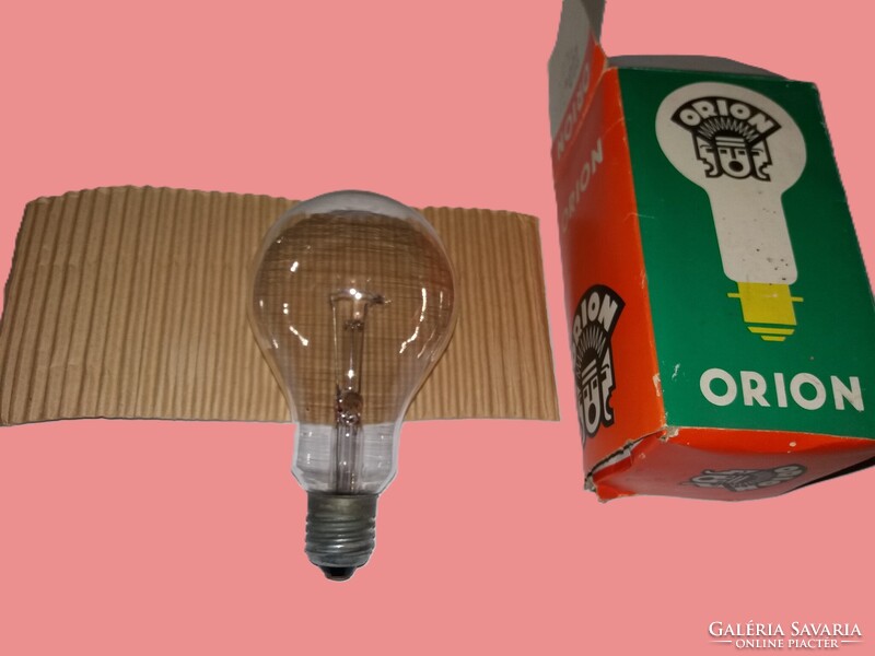 Mid Century magyar ORION 200 w 220/230 V E 27 foglalatú izzó NEM HASZNÁL HIBÁTLAN DOBOZÁVAL