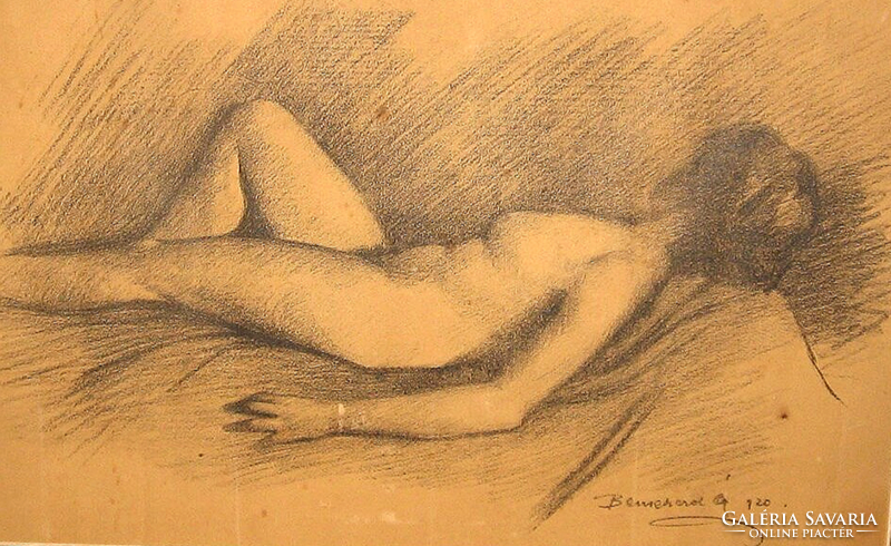 1920-as CSODÁS  EREDETI BENKHARD ÁGOST  /1882-1961 / AKT : ALVÓ NŐ