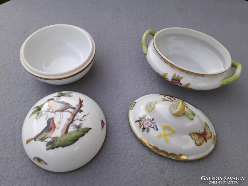 Herendi Rothschild - Viktória porcelán bonbonier.