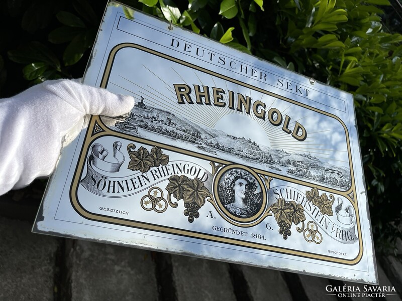 CHAMPAGNE CLUB - Söhnlein Rheingold „A Rajna Kincse” Vintage Üveg Reklámtábla