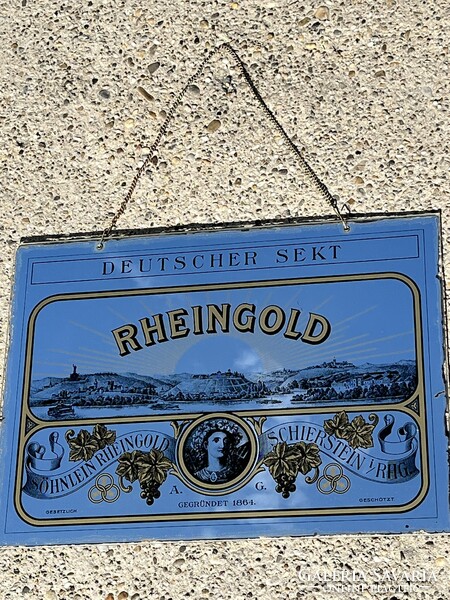 CHAMPAGNE CLUB - Söhnlein Rheingold „A Rajna Kincse” Vintage Üveg Reklámtábla