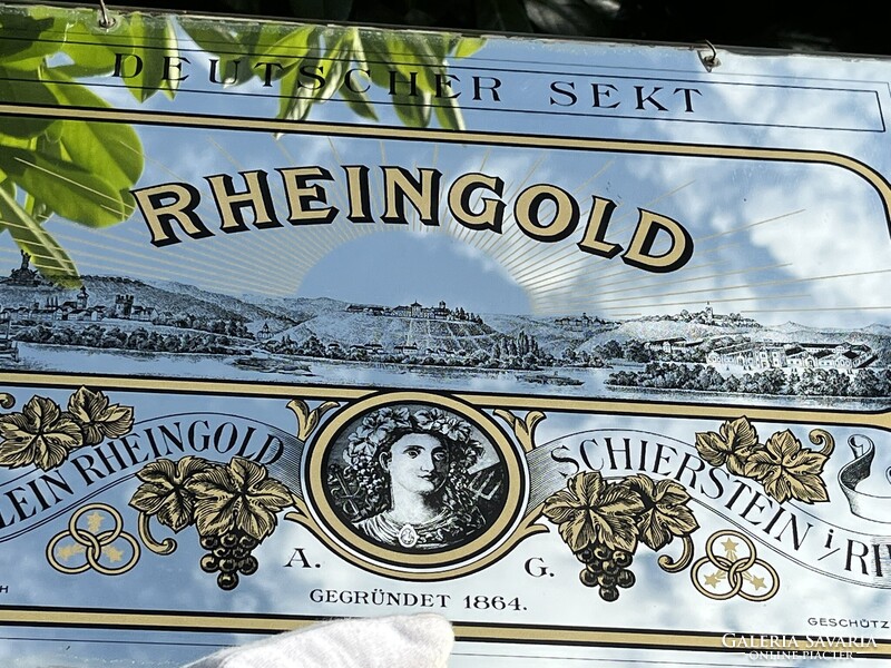 CHAMPAGNE CLUB - Söhnlein Rheingold „A Rajna Kincse” Vintage Üveg Reklámtábla