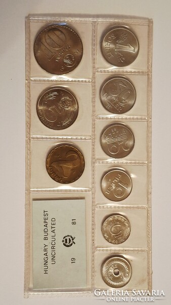 1981 forgalmi sor  ritka ! FAO  100.- forintossal , ritka 2 es 5 fillér