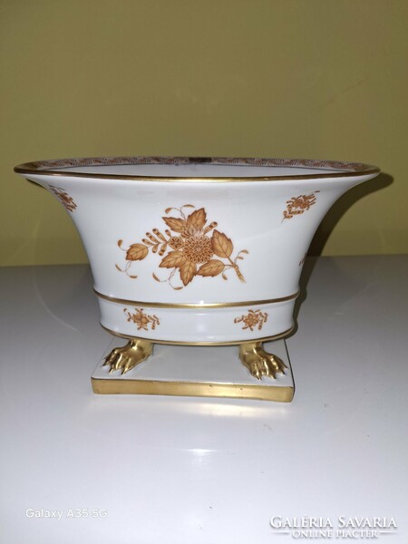 Herendi Apponyi Narancs porcelán kaspó