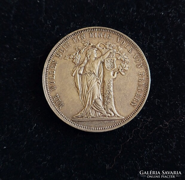 FERENC JÓZSEF ritka, 1 Egyleti tallér / Harmadik Német Lövésztalálkozó 1868 ! Gyönyörű állapotban!