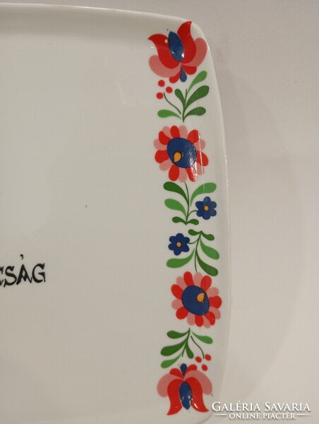 Porcelán tálca, motorcsónakos verseny relikvia