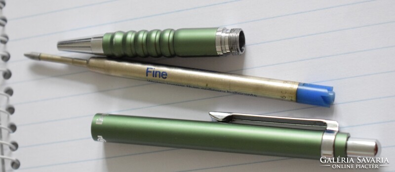 Rotring , rOtring 400 golyóstoll , eloxált zöld alumínium , fém tollbetét 90-es évek