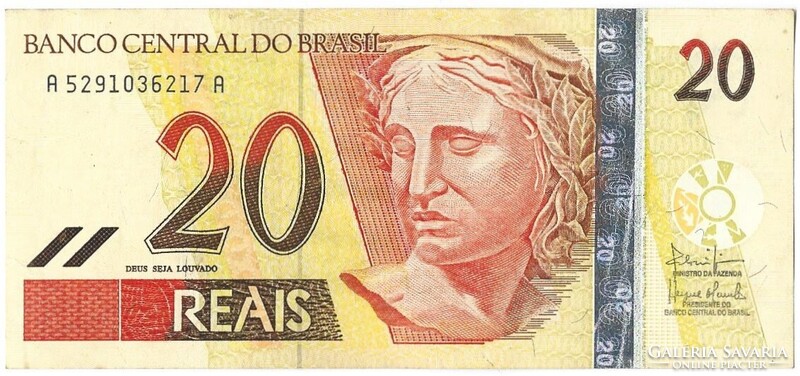 20 real reals 2002 Oroszán aranytamarin majom Brazilia 40. signo