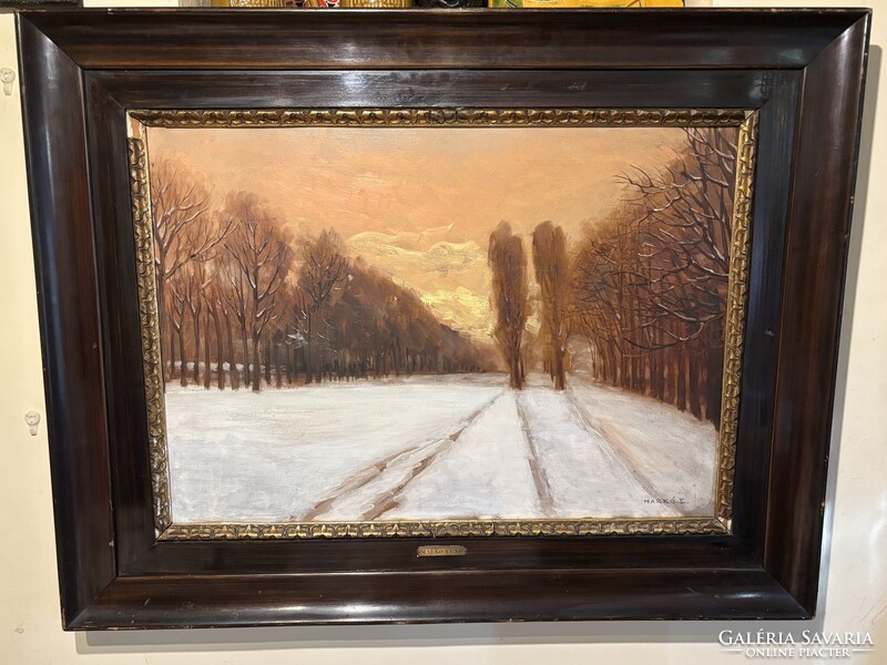 Markó Ernő - Téli fasor..(71x91cm)