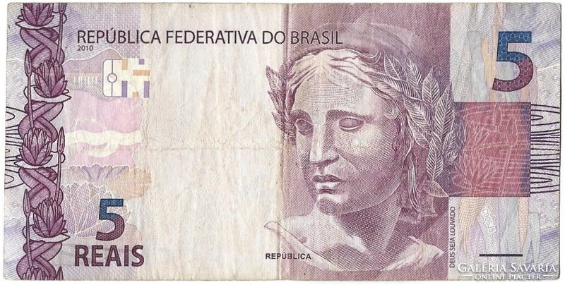 5 real reals 2010 Kócsag madár Brazilia