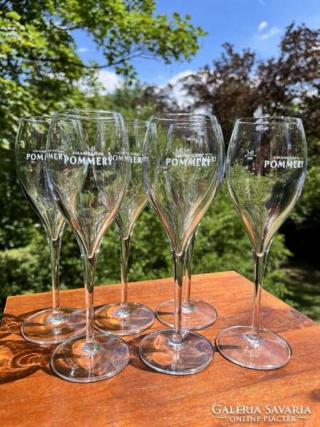 CHAMPAGNE CLUB - Pommery Champagne Ajándékszett – 6 Pezsgőspohár, Jégveder, Brut Royal Pezsgő