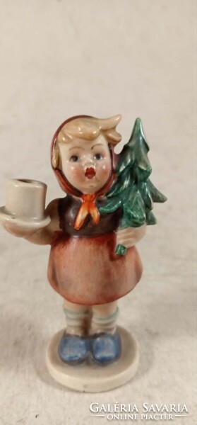 Antik Hummel karácsonyfás kislány 195