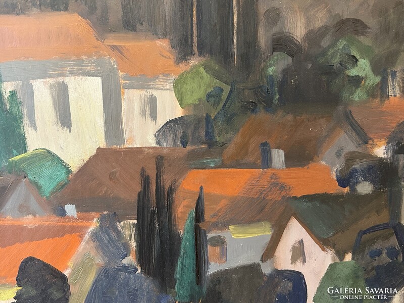 Pleidell János : Falu 1964 Kieselbach galériában vásárolt