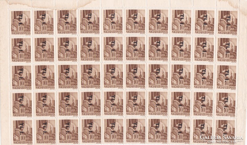 1945 Betűs Tl. I. Félív Felűlnyomat Hadvezérek 10f Postatiszta