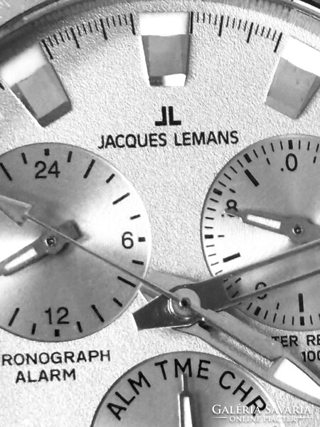 Jacques Lemans kronográf zafíüveges titánacél full szett karóra pótszemekkel gyári dobozában! 42 mm