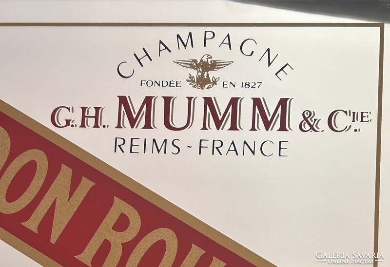 CHAMPAGNE CLUB - G.H. Mumm Cordon Rouge vintage reklámtükör