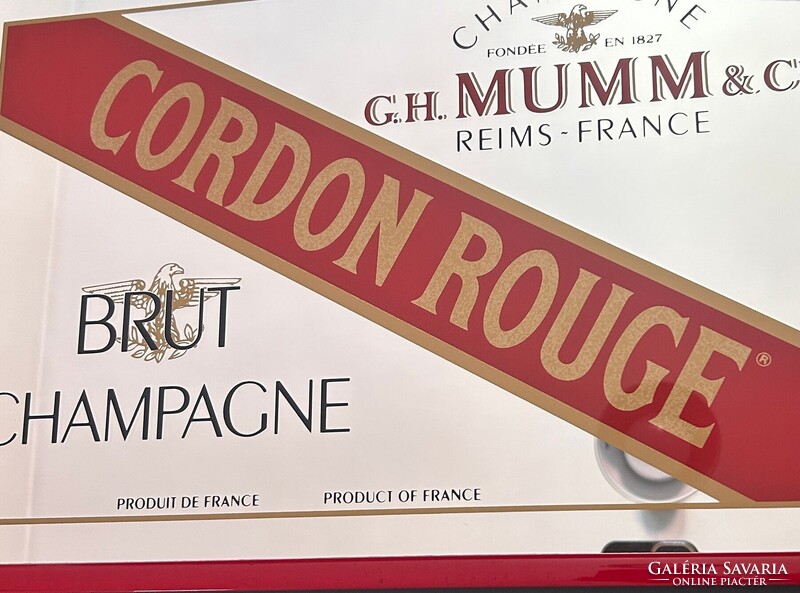 CHAMPAGNE CLUB - G.H. Mumm Cordon Rouge vintage reklámtükör