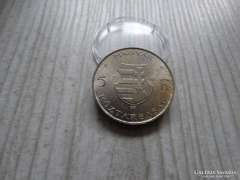 1946 VASTAG EZÜST 5 FORINT - szép állapotban