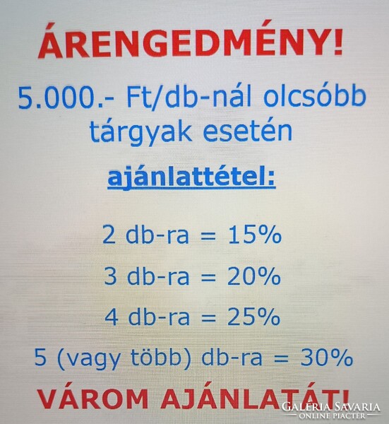 Vintage Kispesti Gránit nagy méretű keménycserép CUKORTARTÓ virágos díszítéssel dekorációnak