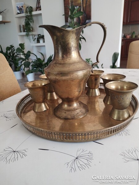 Régi réz italos készlet, cca 2 kg