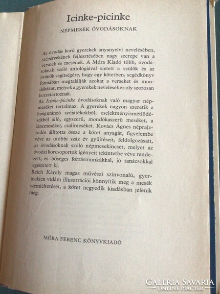 Icinke-picinke - Népmesék óvodásoknak - Móra 1972