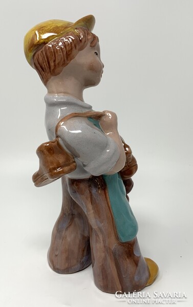 H. Ráhmer Mária (1911-1998) suszterinas mázas kerámia figura (24cm) RZ