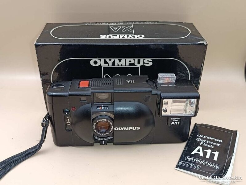 OLYMPUS XA Rangefinfer távmérős A11 vakuval 35mm filmes fényképezőgép